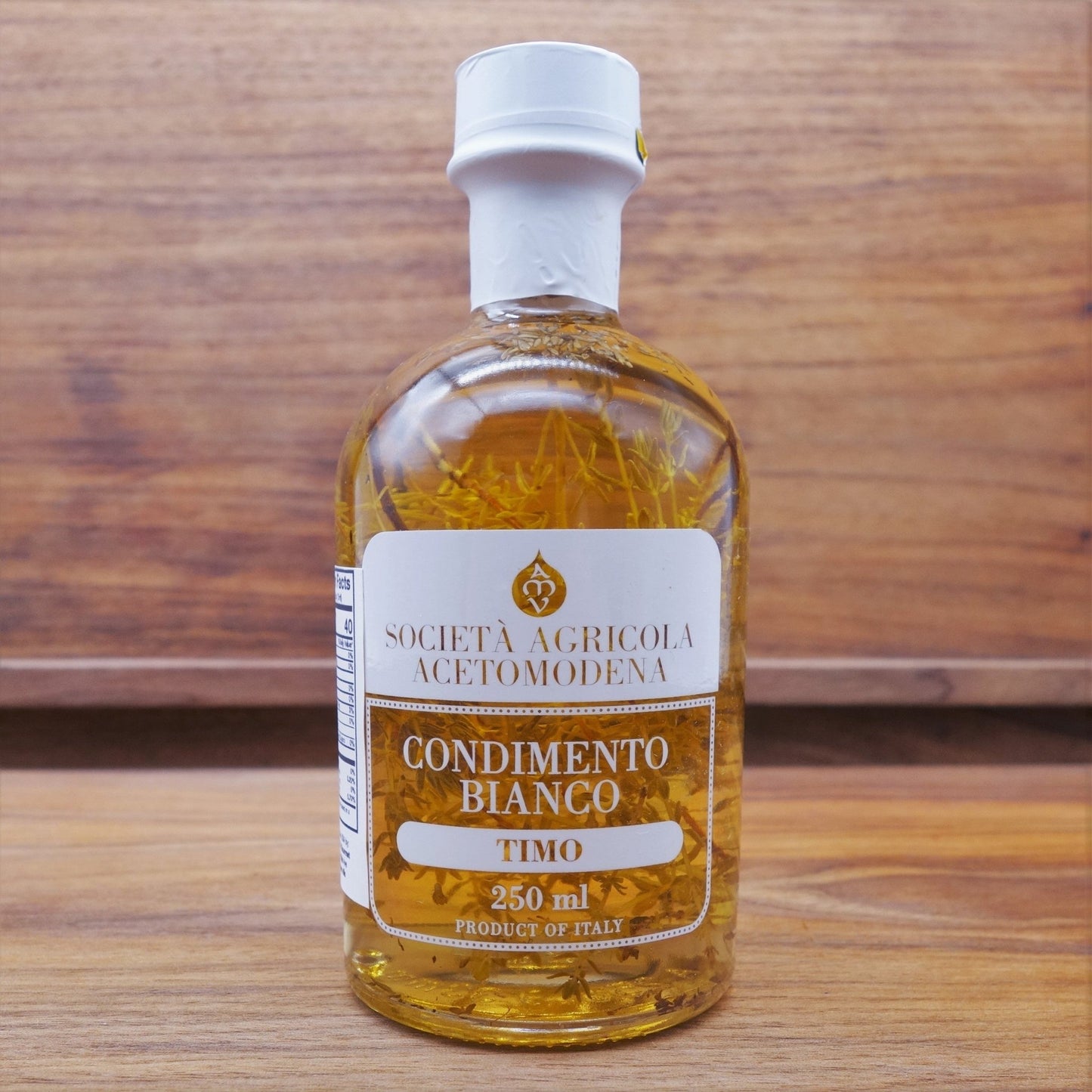 Acetomodena Condimento Bianco Timo - White Balsamic with Thyme - Mongers' Provisions