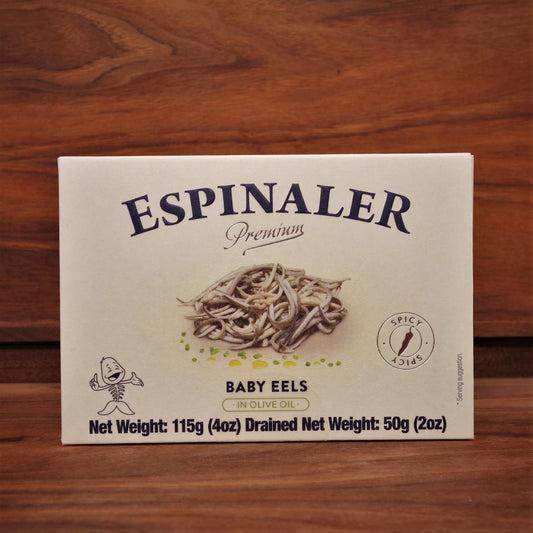 Espinaler Baby Eels in Olive Oil Premium Line - Mongers' Provisions