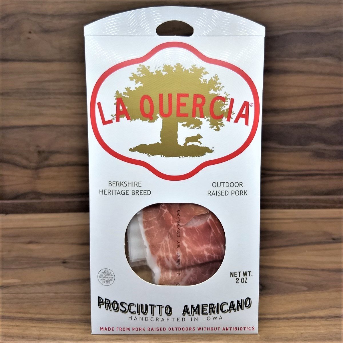 La Quercia Prosciutto Americano Pre-Pack 2 oz - Mongers' Provisions