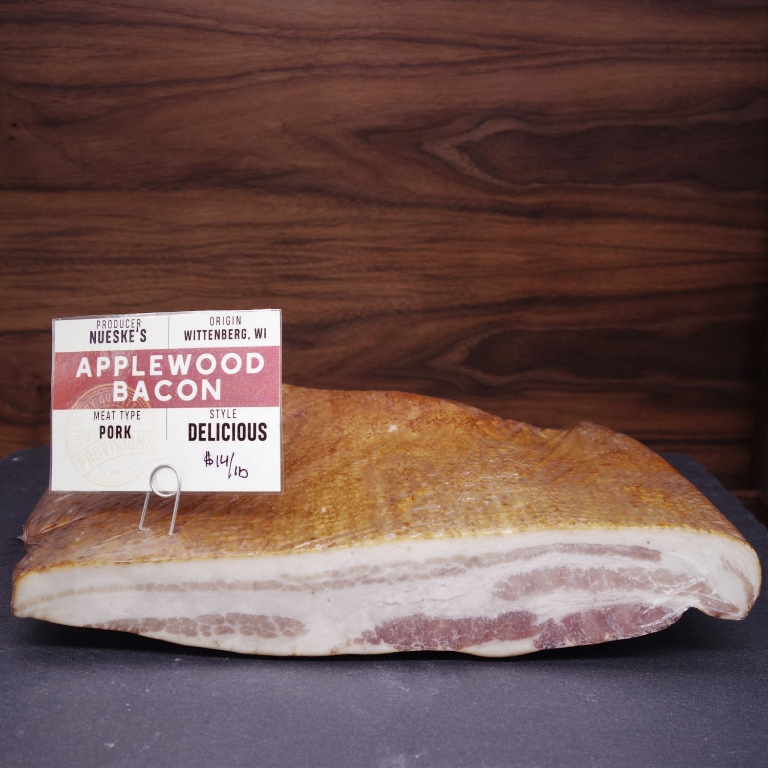 Nueske Slab Bacon Applewood - 1 lb - Mongers' Provisions