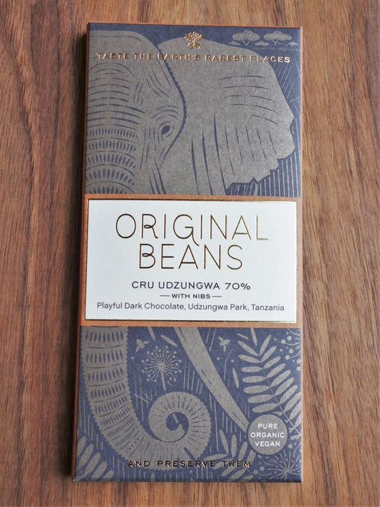 Original Beans Cru Udzungwa with Nibs 70pct - Mongers' Provisions
