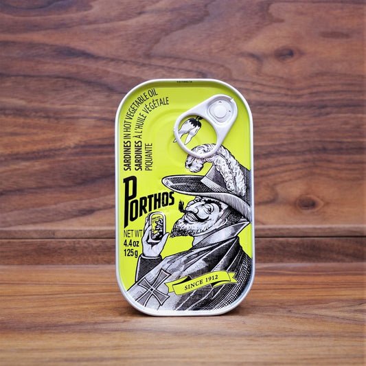 Porthos- Sardines in Hot Vegetable Oil - Mongers' Provisions